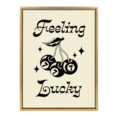Sylvie Feeling Lucky Cherries Framed Canvas by Alli Standefer