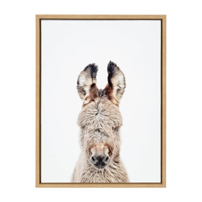 Sylvie Animal Studio Burro Portrait Framed Canvas by Amy Peterson Art Studio