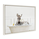 Sylvie Zebra In Bubble Bath Neutral Style Framed Canvas by kateandlaurel - product image 7 for Resin Society