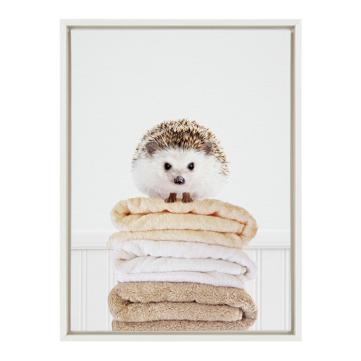 Sylvie Fold Hedgehog 1 Framed Canvas by kateandlaurel - product image 2 for Resin Society
