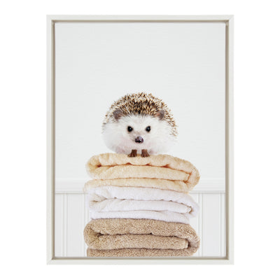 Sylvie Fold Hedgehog 1 Framed Canvas by kateandlaurel - product image 2 for Resin Society