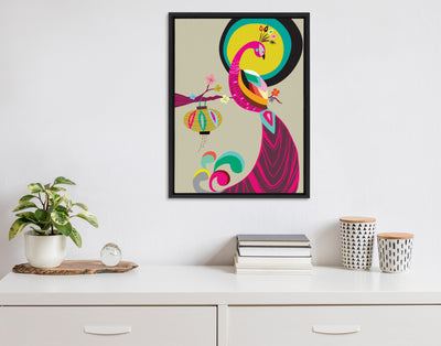 Sylvie Peacock Framed Canvas by Rachel Lee of My Dream Wall