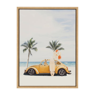 Sylvie Kangaroo Summer Adventures Framed Canvas by July Art Prints