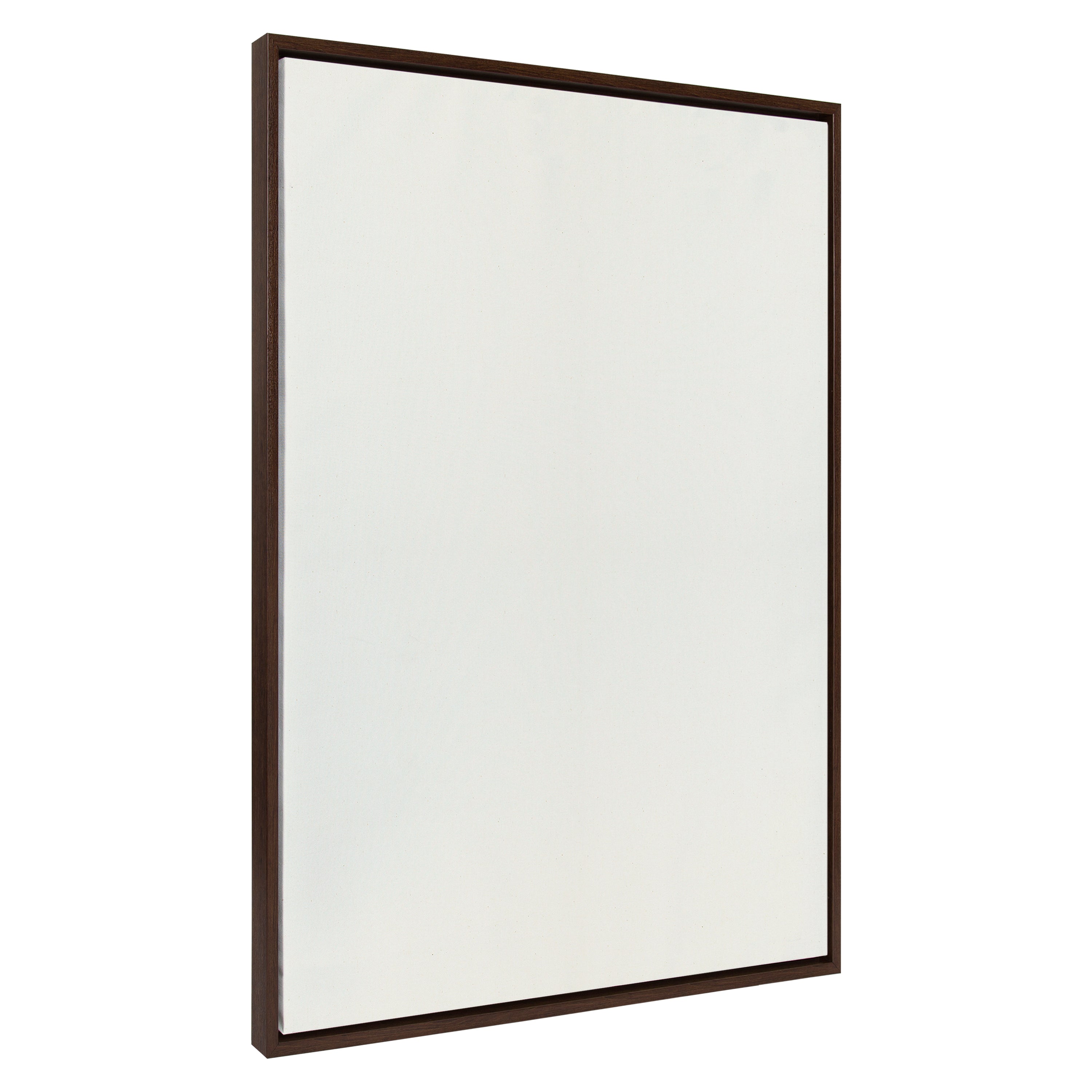 Sylvie Blank Framed Canvas 31x41 displayed in a room with clean lines, showing the natural toned frame with subtle woodgrain texture.
