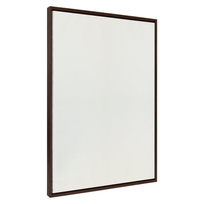 Sylvie Blank Framed Canvas 31x41 displayed in a room with clean lines, showing the natural toned frame with subtle woodgrain texture.