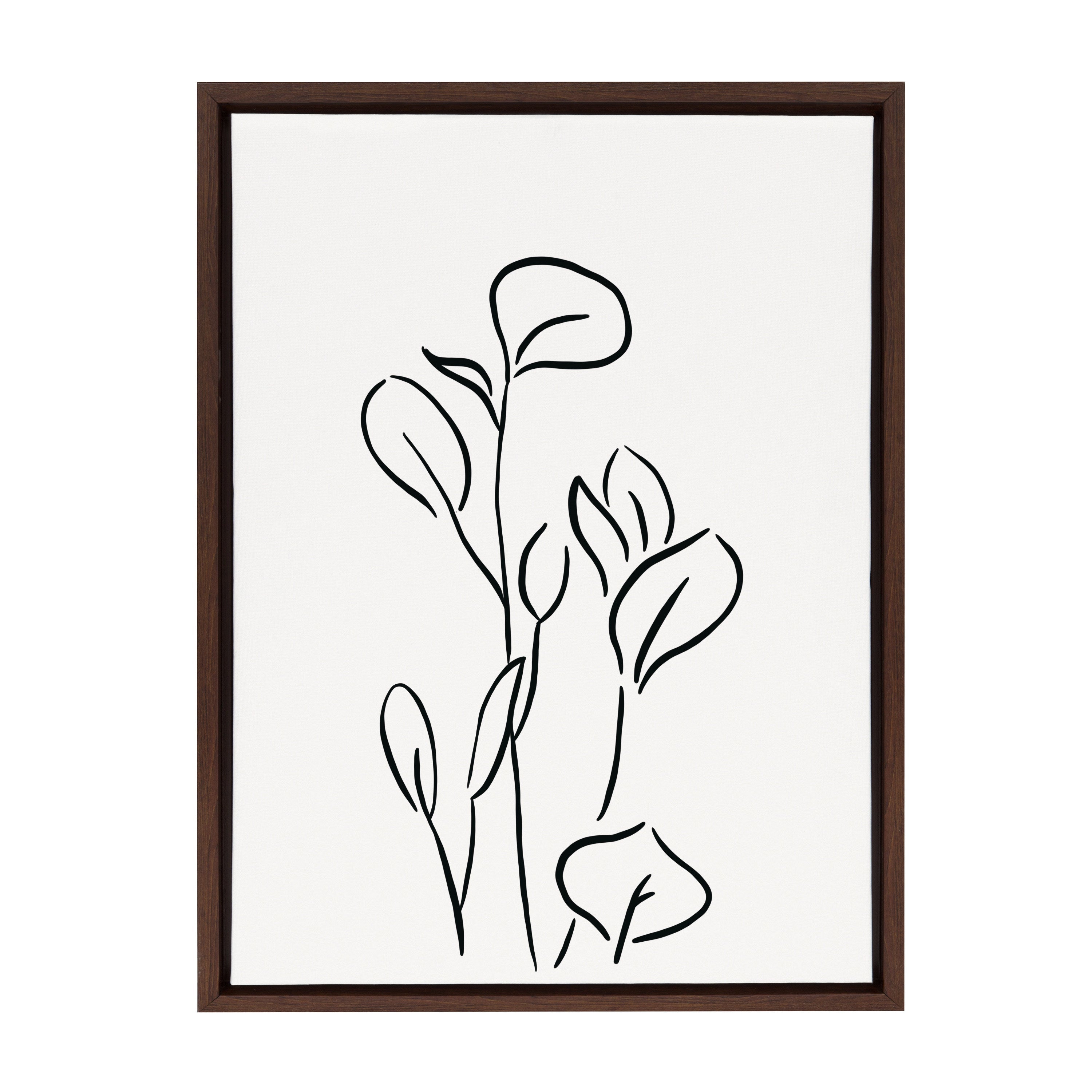 Sylvie Botanical Sketch Print No 3 Framed Canvas by The Creative Bunch