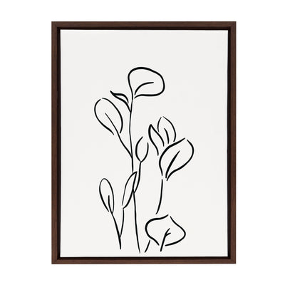 Sylvie Botanical Sketch Print No 3 Framed Canvas by The Creative Bunch