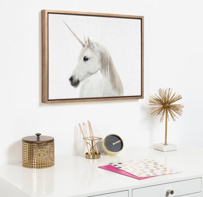 Sylvie Unicorn Framed Canvas by Simon Te of Tai Prints by kateandlaurel - product image 4 for Resin Society