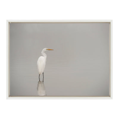 Sylvie Great White Egret Framed Canvas by kateandlaurel - product image 2 for Resin Society