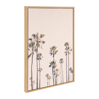 Sylvie Pink Palm Tree Paradise Framed Canvas by kateandlaurel - product image 10 for Resin Society