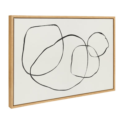 Sylvie Going in Circles and Minimalist Woman Framed Canvas Set by kateandlaurel - product image 8 for Resin Society