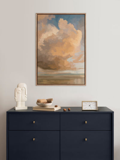 Sylvie Beaded Shades of Day Framed Canvas by Mary Sparrow