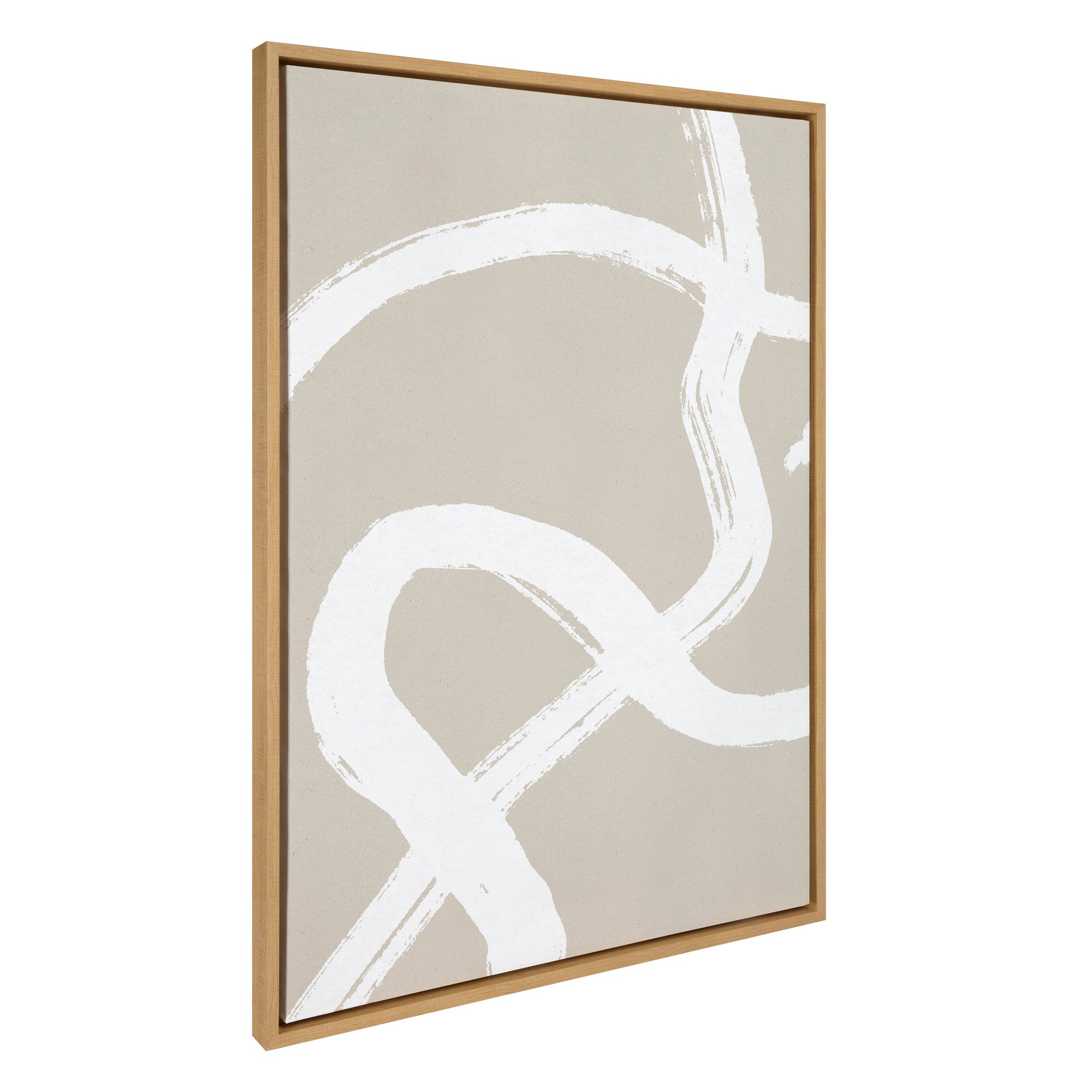 Sylvie White Lines Framed Canvas by kateandlaurel - main product image for Resin Society