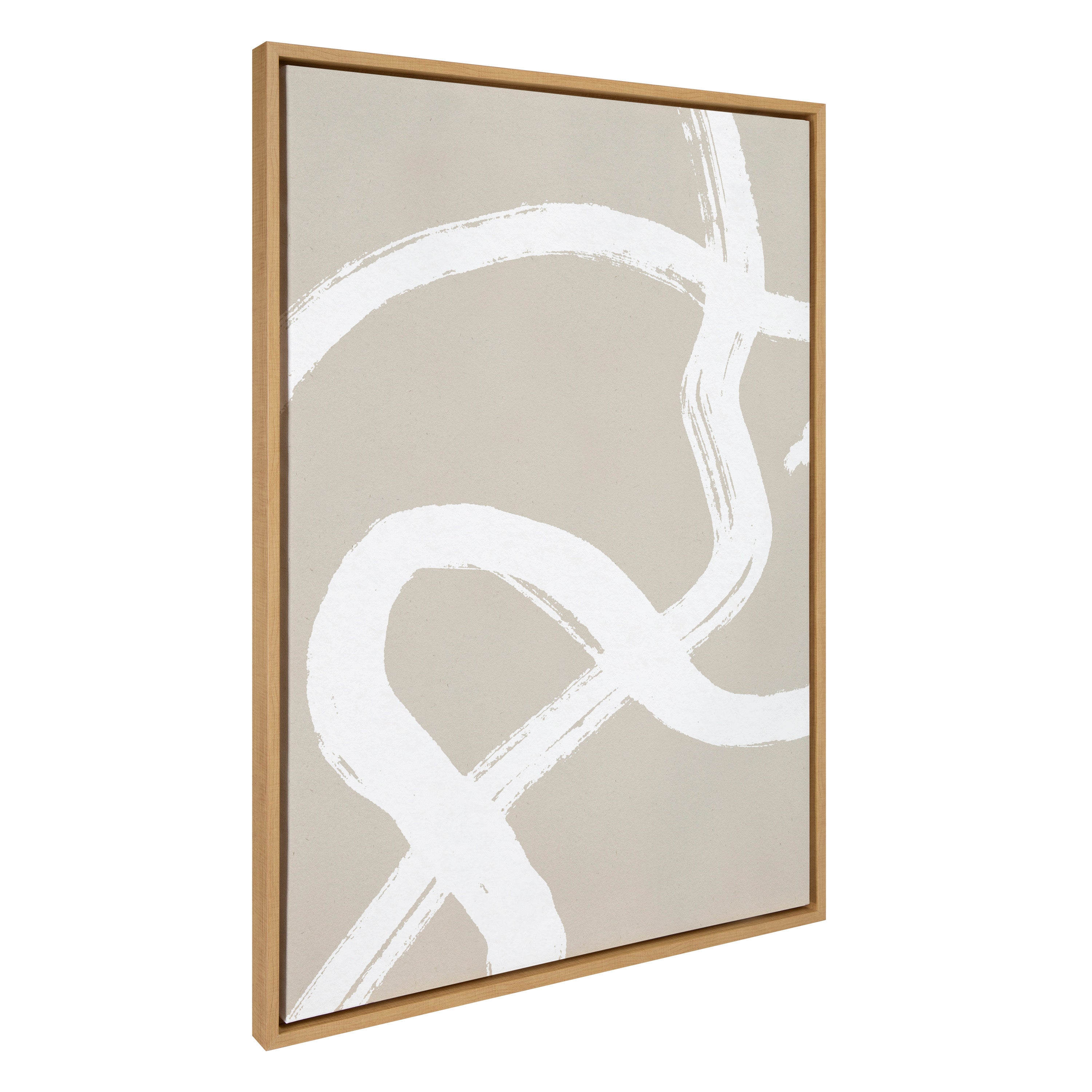 Sylvie White Lines Framed Canvas by kateandlaurel - main product image for Resin Society