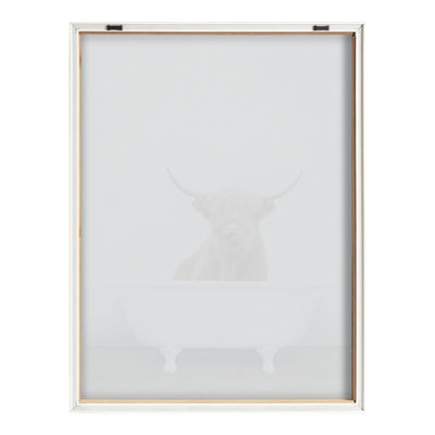 Blake Highland Cow in Tub Color Framed Printed Glass by kateandlaurel - product image 11 for Resin Society