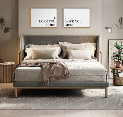 Sylvie I Love You More and I Love You Most Framed Canvas Art Set by Maggie Price