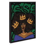 Sylvie Wear Your Crown Framed Canvas by kateandlaurel - product image 10 for Resin Society