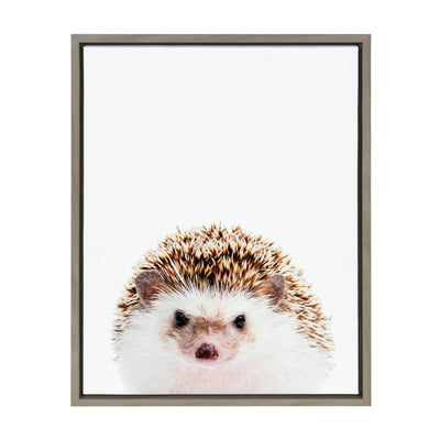 Sylvie Hedgehog Framed Canvas by Amy Peterson by kateandlaurel - main product image for Resin Society