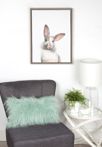 Sylvie Animal Studio Cute Male Rabbit Framed Canvas by kateandlaurel - product image 5 for Resin Society