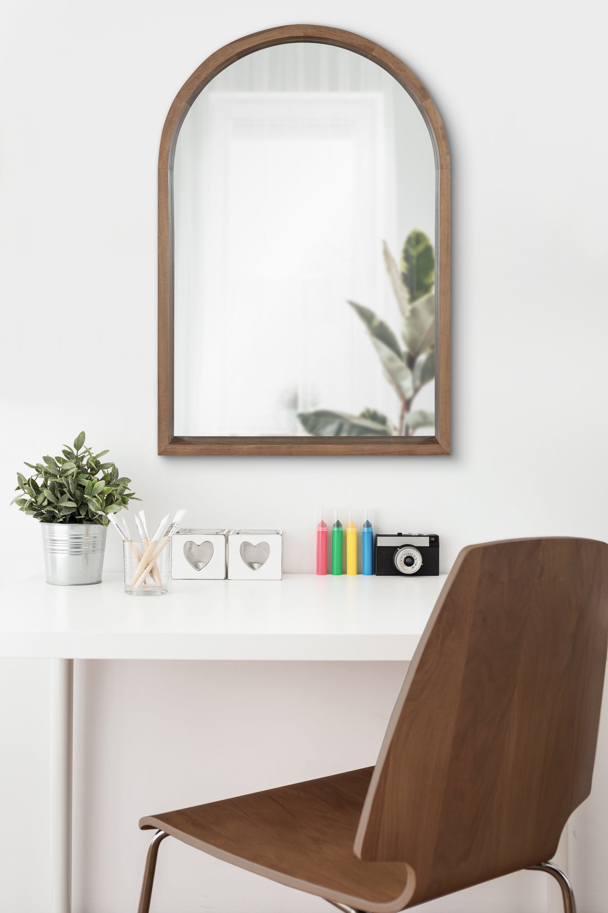 Hutton Wood Framed Arch Mirror by kateandlaurel - product image 20 for Resin Society