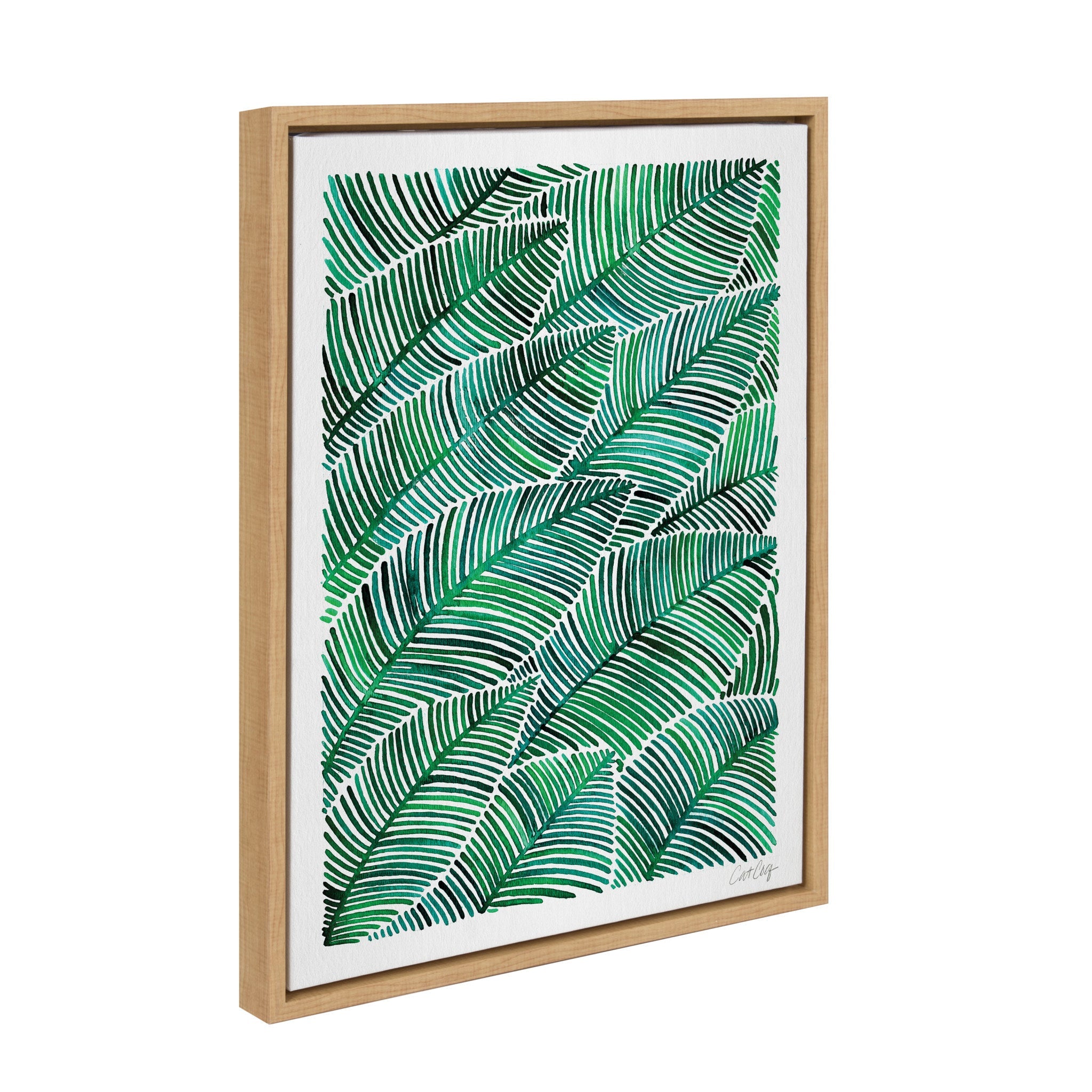 Sylvie Tropical Leaves Framed Canvas by kateandlaurel - product image 2 for Resin Society