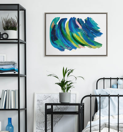 Sylvie Bright Abstract 2 Framed Canvas by kateandlaurel - product image 4 for Resin Society