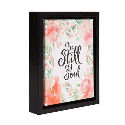 Sylvie Be Still Floral Watercolor Art Framed Canvas by kateandlaurel - product image 2 for Resin Society