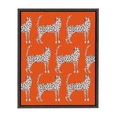 Sylvie Sassy Pink Cheetahs Framed Canvas by kateandlaurel - product image 9 for Resin Society