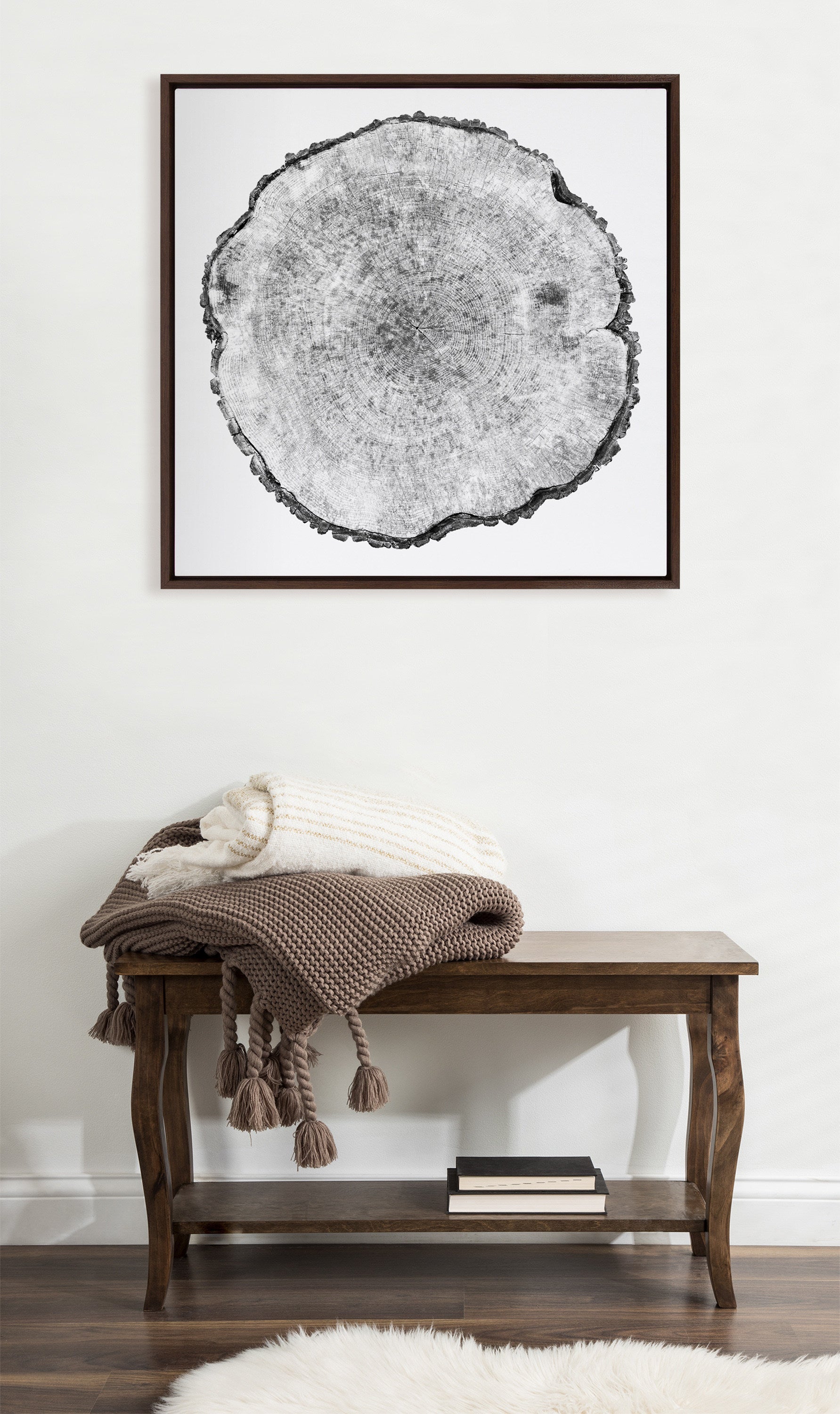 Sylvie Tree Rings Framed Canvas by kateandlaurel - product image 12 for Resin Society