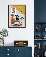 Sylvie Record Player Framed Canvas by kateandlaurel - product image 4 for Resin Society