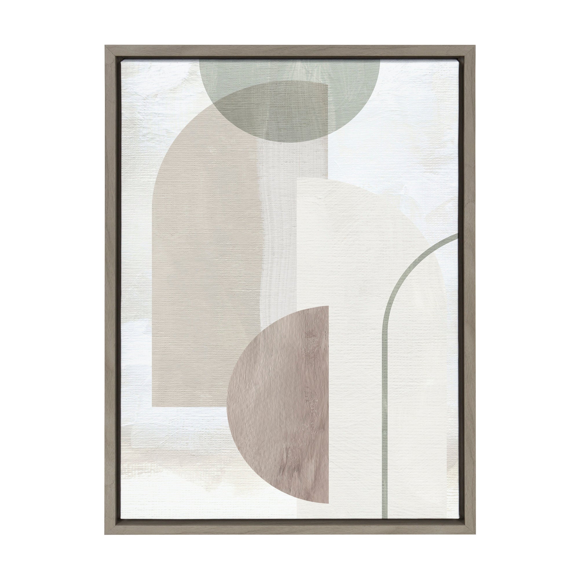 Sylvie Sahara Gray 2 Framed Canvas by kateandlaurel - framed canvas artwork shown in an interior setting
