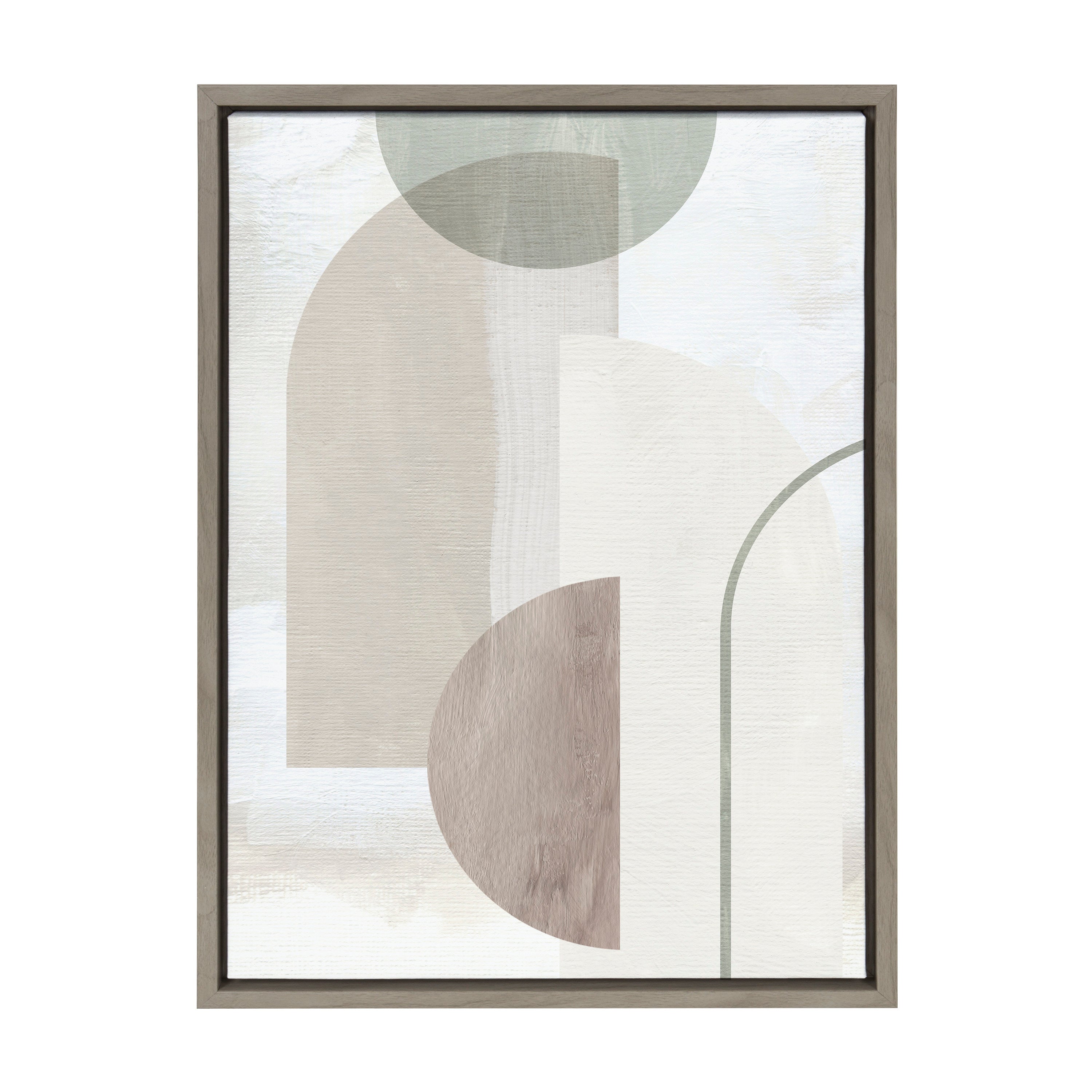 Sylvie Sahara Gray 2 Framed Canvas by kateandlaurel - main product image for Resin Society