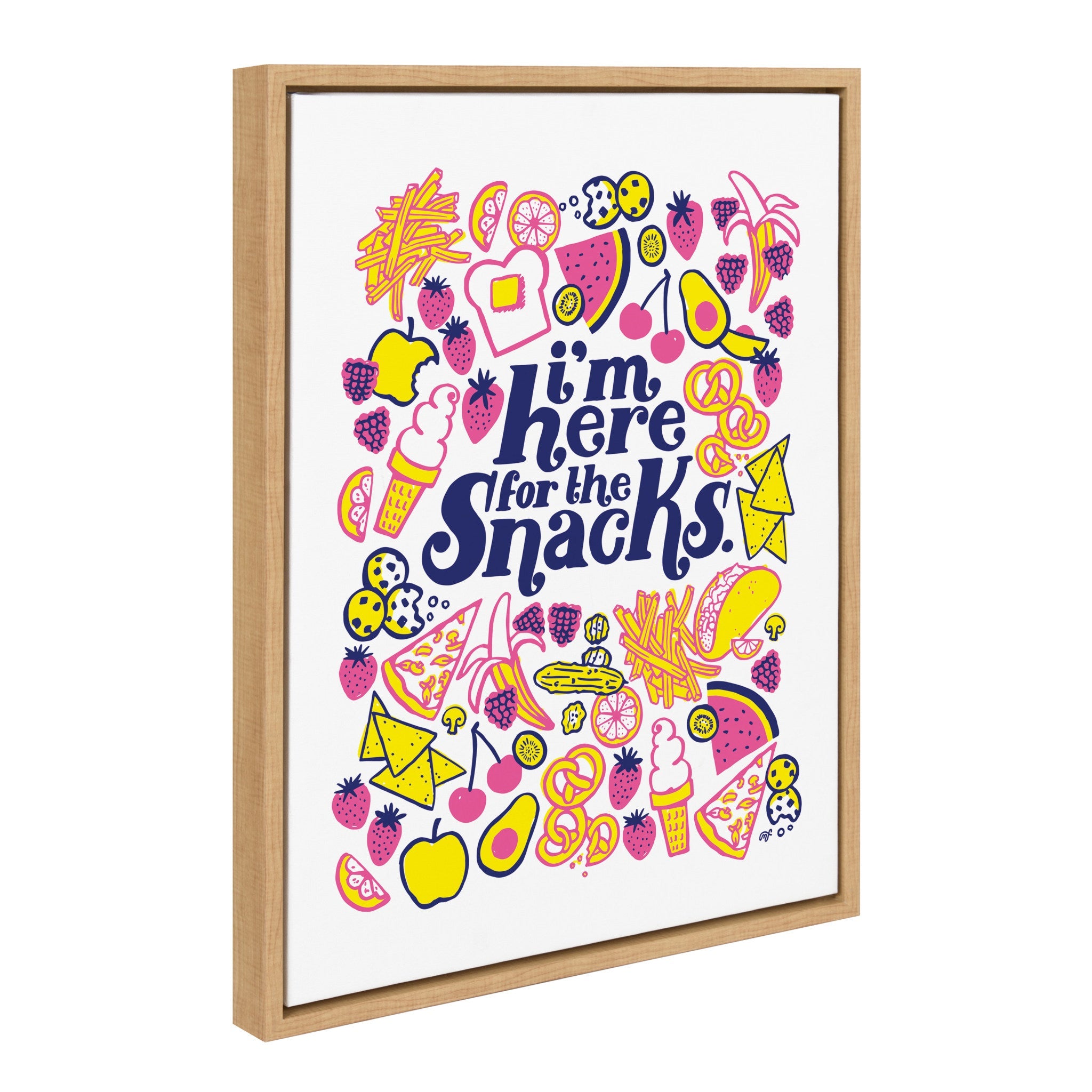 Sylvie Here for the Snacks Framed Canvas by kateandlaurel - product image 2 for Resin Society