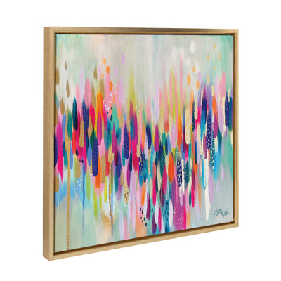 Sylvie Brushstroke 154 Framed Canvas by Jessi Raulet of Ettavee