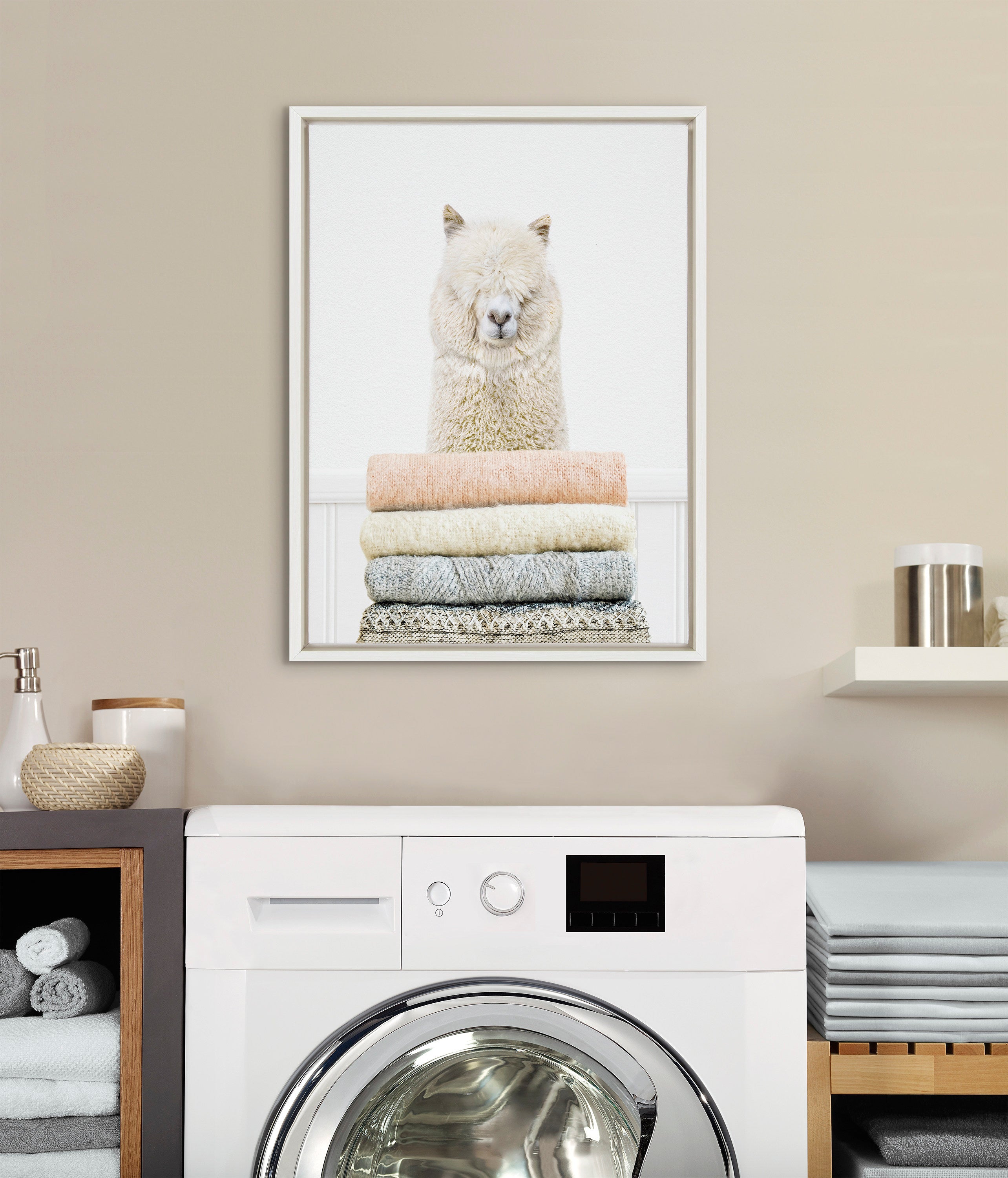 Sylvie Fold Alpaca Framed Canvas by kateandlaurel - product image 10 for Resin Society