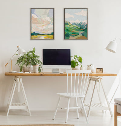 Sylvie Autumn Sky Framed Canvas by Nikita Jariwala