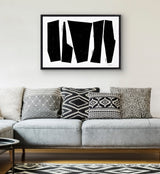 Sylvie Colliding Shapes Framed Canvas by kateandlaurel - product image 4 for Resin Society
