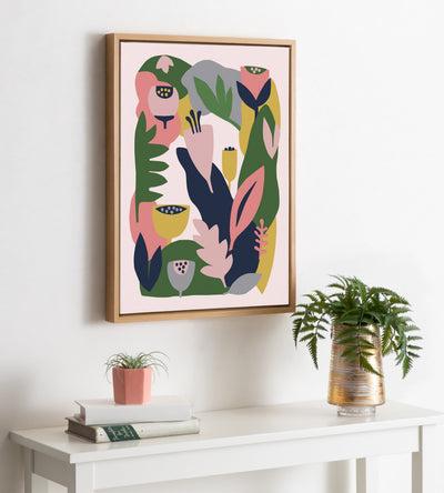 Sylvie Myriam's Garden Framed Canvas by kateandlaurel - product image 10 for Resin Society