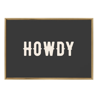 Sylvie Howdy Landscape Black Framed Canvas by Honey Island Studio