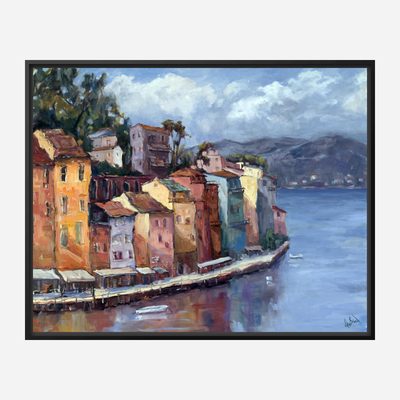 Lake Como Artist Enhanced Canvas Print by John Beard Collection - product image 5 for Resin Society