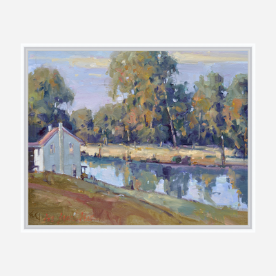 Lake Cottage Artist Enhanced Canvas Print by John Beard Collection - product image 6 for Resin Society