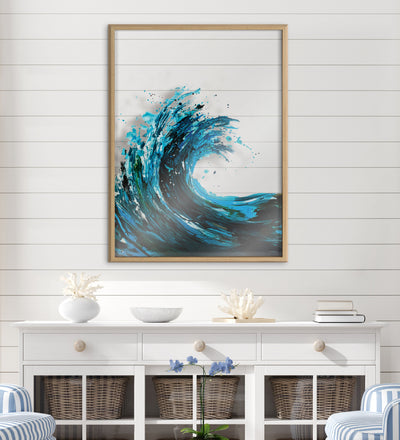 Blake Waves Framed Printed Art by kateandlaurel - product image 7 for Resin Society