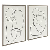 Sylvie Going in Circles Framed Textured Canvas Set by kateandlaurel - product image 12 for Resin Society