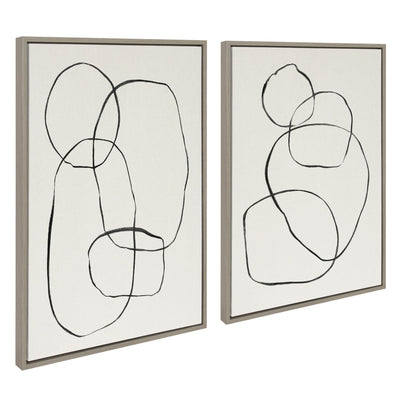 Sylvie Going in Circles Framed Textured Canvas Set by kateandlaurel - product image 12 for Resin Society
