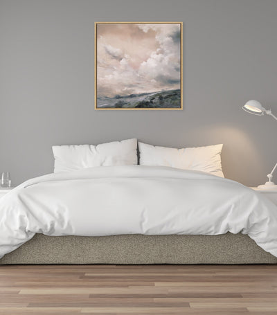 Sylvie When the North Wind Blows - Sepia Framed Canvas by Nel Whatmore