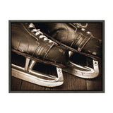 Sylvie Leather Hockey Skates Framed Canvas by kateandlaurel - product image 9 for Resin Society
