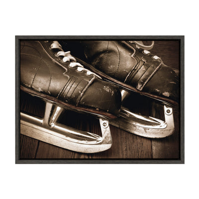 Sylvie Leather Hockey Skates Framed Canvas by kateandlaurel - product image 9 for Resin Society