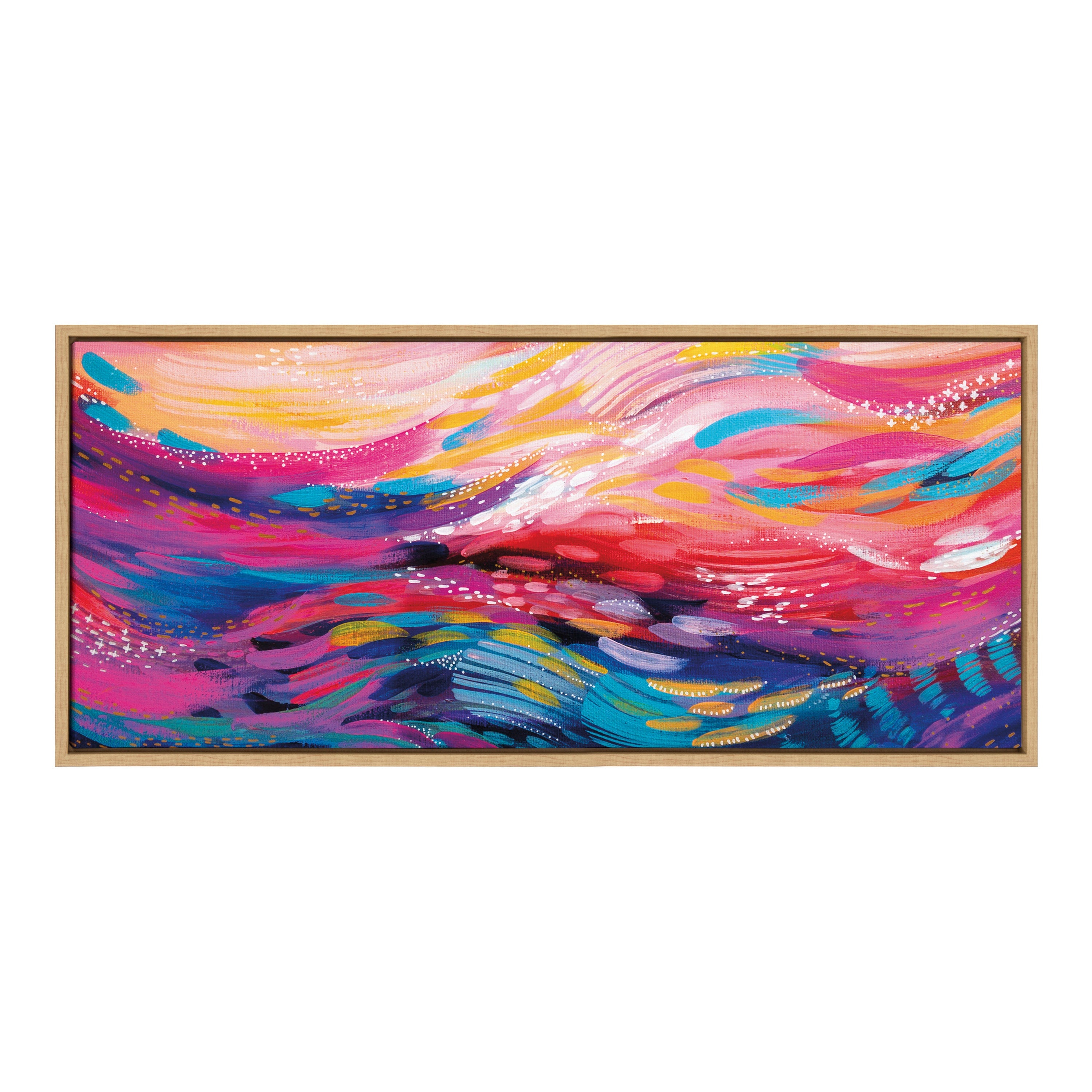 Sylvie Brush Strokes 90 Framed Canvas