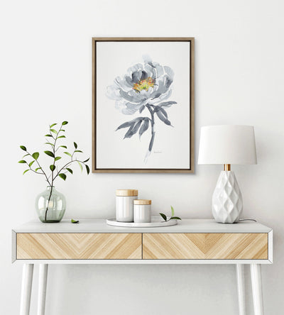 Sylvie Gray Bloom Framed Canvas by kateandlaurel - product image 8 for Resin Society