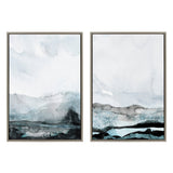 Sylvie Blue Layers Framed Canvas by kateandlaurel - product image 2 for Resin Society